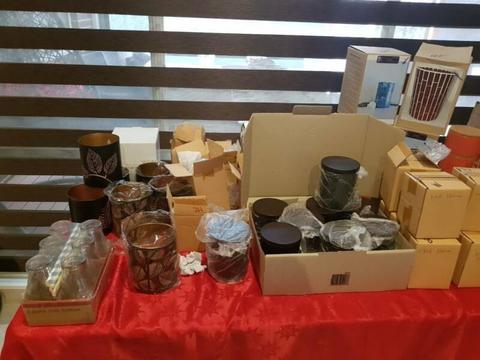 Bulk lot of assorted new candle jars