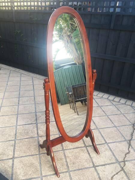 Wooden Cheval Mirror