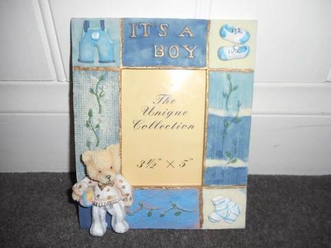 THE UNIQUE COLLECTION - IT'S A BOY, TEDDY PHOTO FRAME