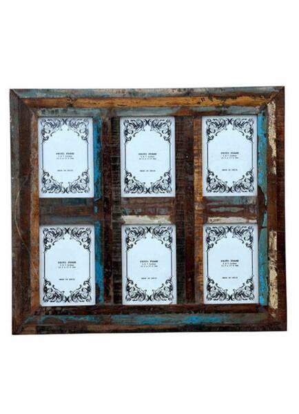 Reclaim Wood Photo Frame for 6 Pics- 40% off Advertised Price