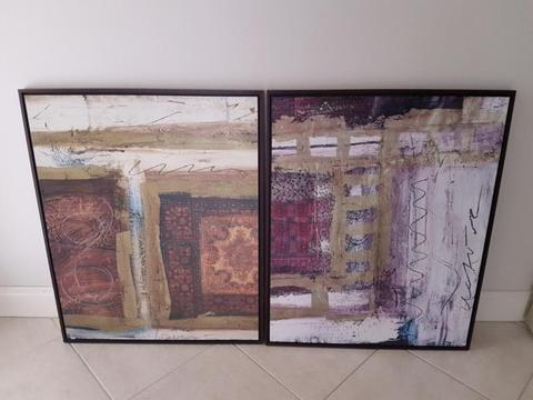 Abstract art x 2 pieces. 685 x 840. Matching