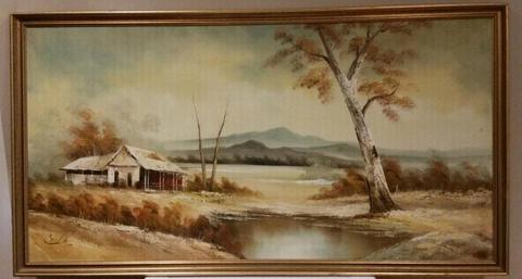 Painting Australia Country Homestead Scene