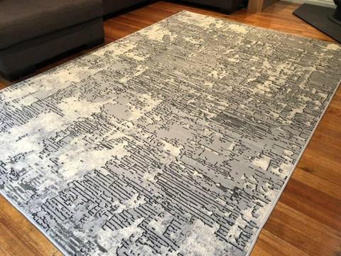 New Deanna Grey Silver Style Modern Extra Large New Rug