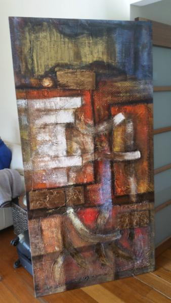 Extra XL Large Modern Abstract Art Painting on Canvas 2000 mm