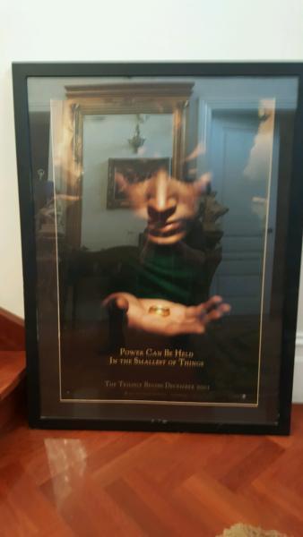 Lord of the rings 2001 framed poster