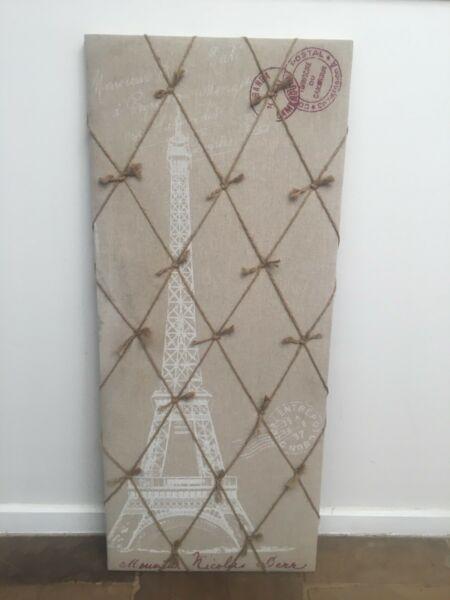 Paris Tower linen fabric poster