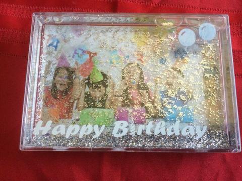 Happy Birthday glitter frame. Nic's frames