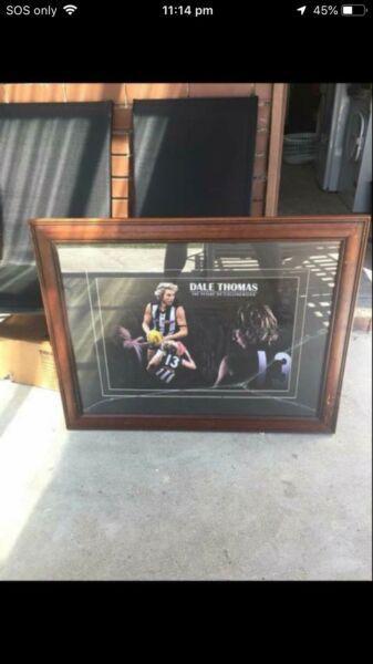 Dale Thomas framed pictures Collingwood $50