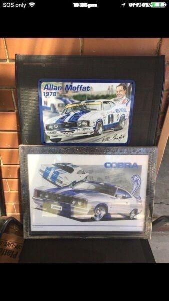 Ford Cobra and Allan Moffat cobra picture frame brand New $30 each