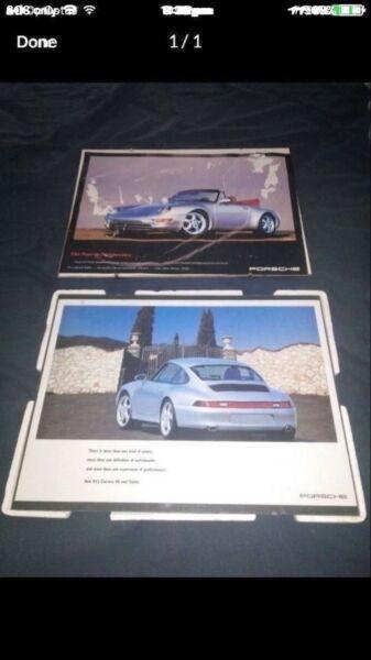Porsche pictures frame in good condition $20 for the both