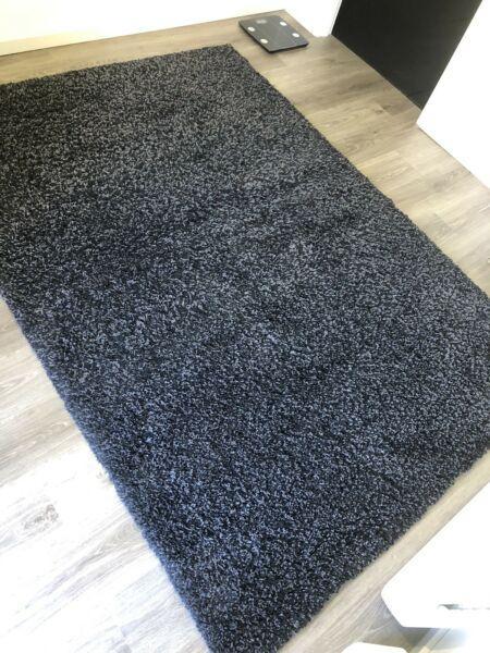 Charcoal Navy Blue Rug