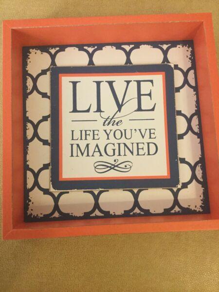 'Live the Life You've Imagined' 3D frame. Nic's pictures