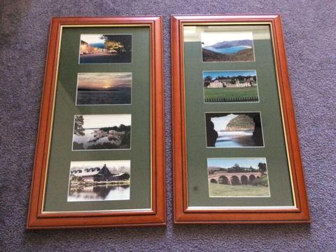 Solid timber photo frames with gold trim