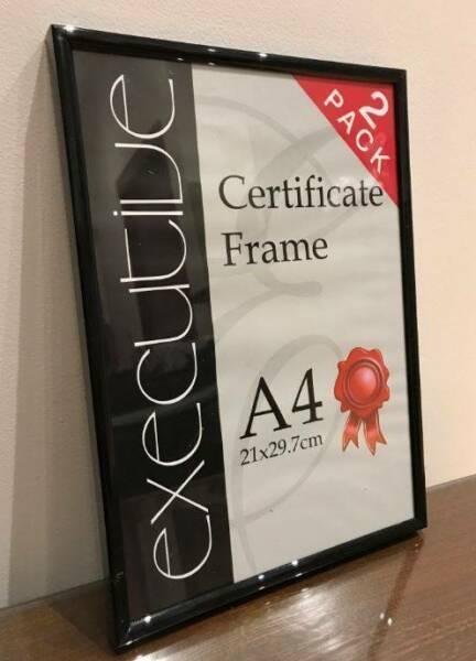 A4 Certificate Frames - 52X black