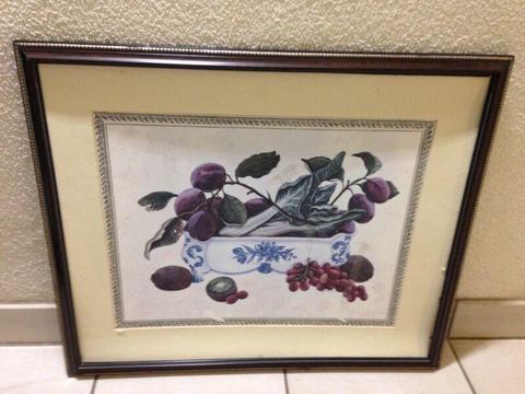 Fruit painting with frame for sale