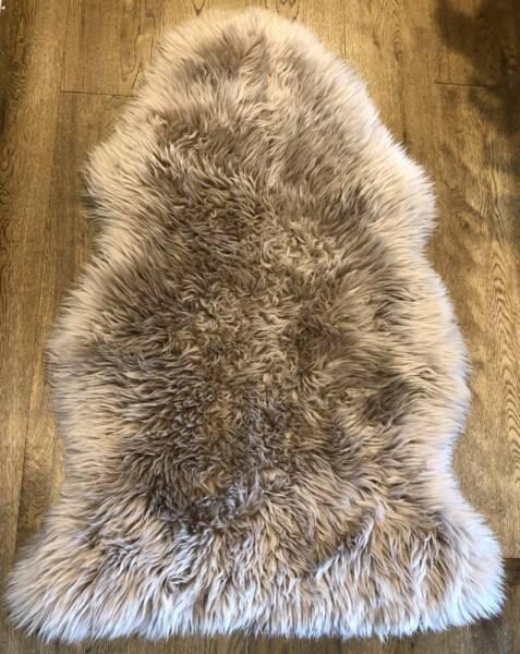 Faux lambskin rug