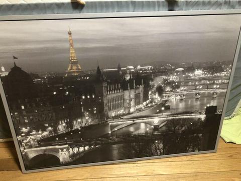 Ikea XL Paris Eiffel tower metal framed print
