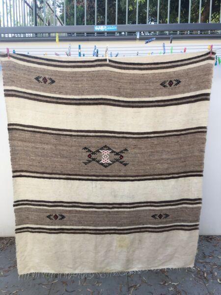 Authentic Moroccan Camel Hair Throw/ Blanket