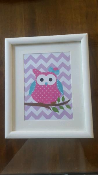 Owl Framed Pucture