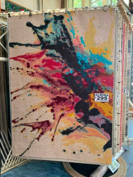 New Designer Inspired Multi Colour Decorator Polyester Floor Rug