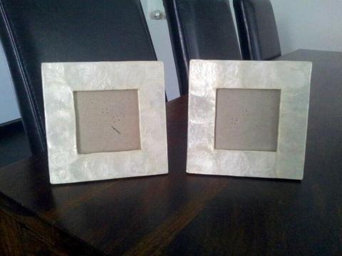 Cream mother of pearl photo frames