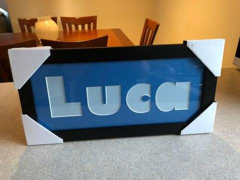 Child's Name Plaque/Frame - Brand New, Never Used
