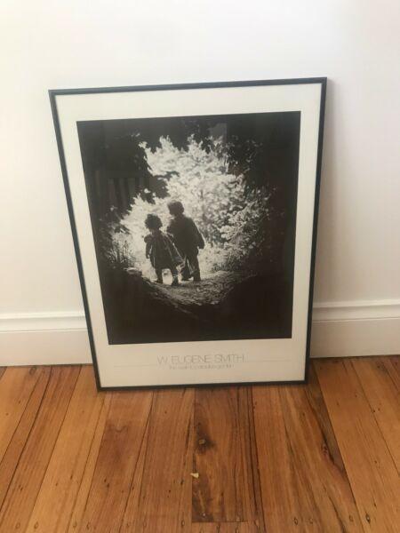 Wanted: Framed print black and white 61x 45 cm
