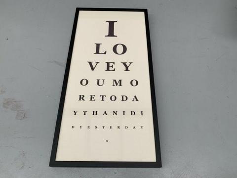 New! Framed love quote (93.5 x 45.5 cm)