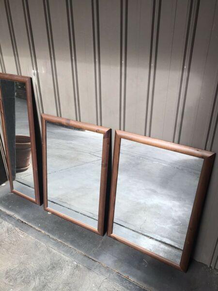Brown Wooden Mirrors