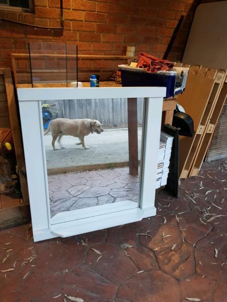 Large white wooden Mirror