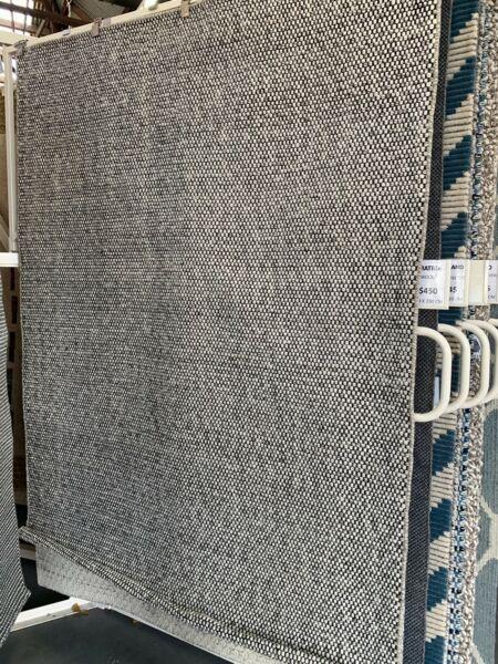 New Wool Pebble Designer Grey Large Floor Rug