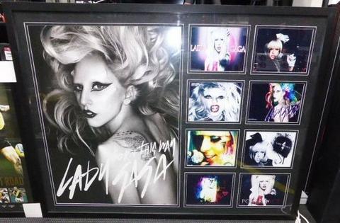 LADY GAGA LARGE FRAMED PICTURE - GOOD CONDITION - BARGAIN PRICE!