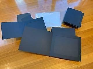 Photo folders Black linen cardboard