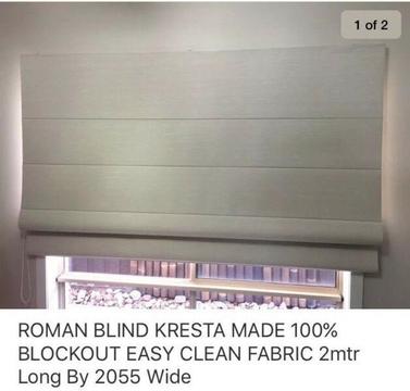 Roman blind Kresta made. 100% Blockout. Easy clean
