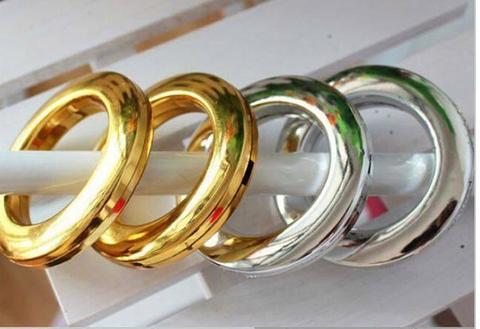 Curtain Eyelet Rings with Silent Gliding-Silver or Golden Colors