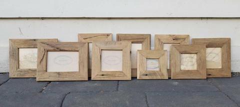 9 recycled fence paling picture / photo frames