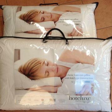 Hoteluxe - foam core support pillows (2) $20ea or both for $30