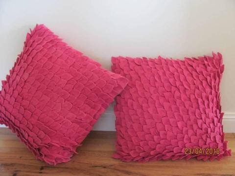 KAS Cushions Pink Wool Blend X 2