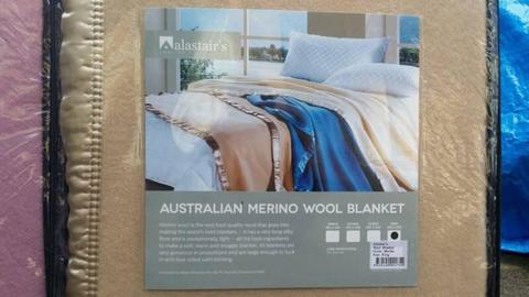NEW Premium Australian Merino Wool 375gsm Blankets - King Size