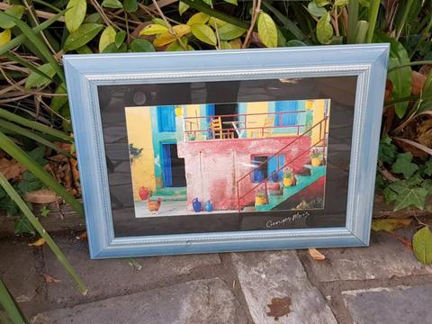 BLUE FRAMED GEORGES MEIS PICTURE