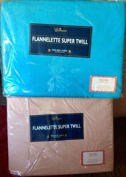 KING SIZE SUPERTWILL FLANNELETTE SHEETS SETS