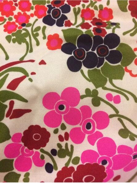 New Floral Cotton Material Antique Fabric Vintage Pink Flowers