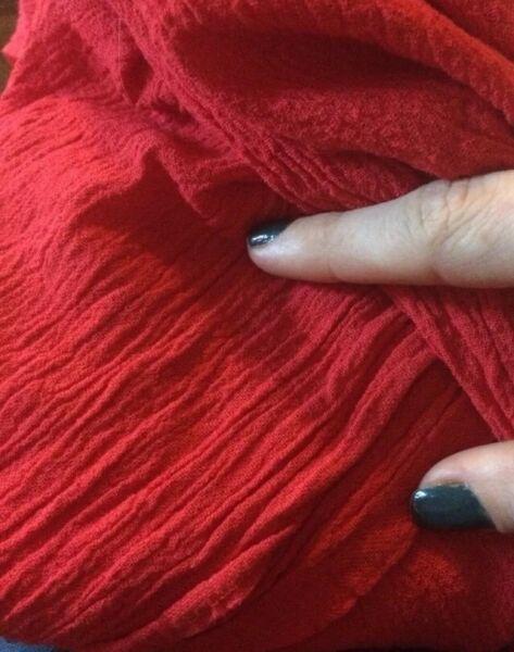 New Deep Red Crepe Fabric Viscose Material stretch sewing craft