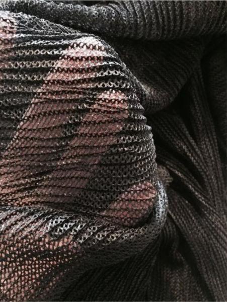 Black Pleated Tulle Net Knit 150 Cm Width Free Postage AU