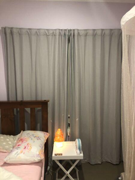 Grey linen curtains