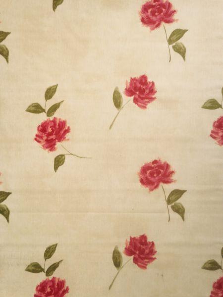 English cotton floral upholstery fabric