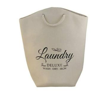 French Country Provincial Hamptons Cream Canvas Laundry Bag