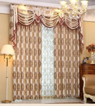 Custom Made Majesty Luxurious Curtains Blackout and Sheer Valance