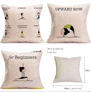 Yoga Poses Pillow Covers, 4 design , Free Postage