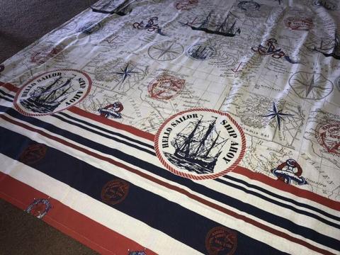 Rrp$99 Brand new sailor theme single bed size blanket throw